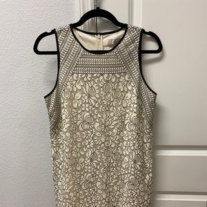 Cream & Black Lace Ann Taylor Loft Dress
